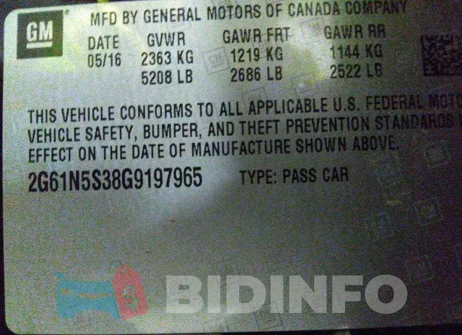2G61N5S38G9197965 Photo# 9