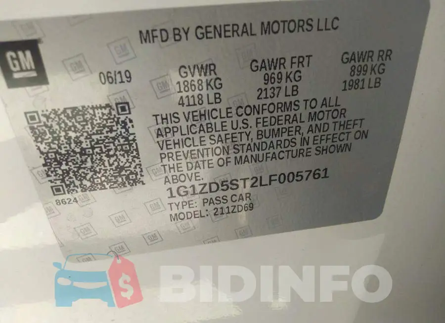 1G1ZD5ST2LF005761 Photo# 9
