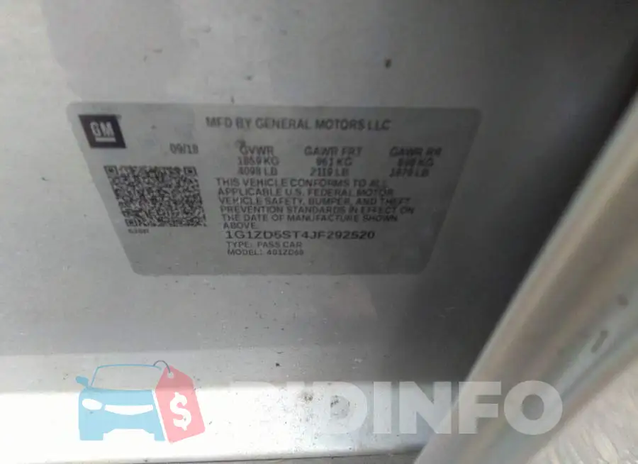 1G1ZD5ST4JF292520 Photo# 9