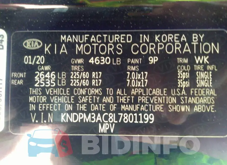 KNDPM3AC8L7801199 Photo# 9