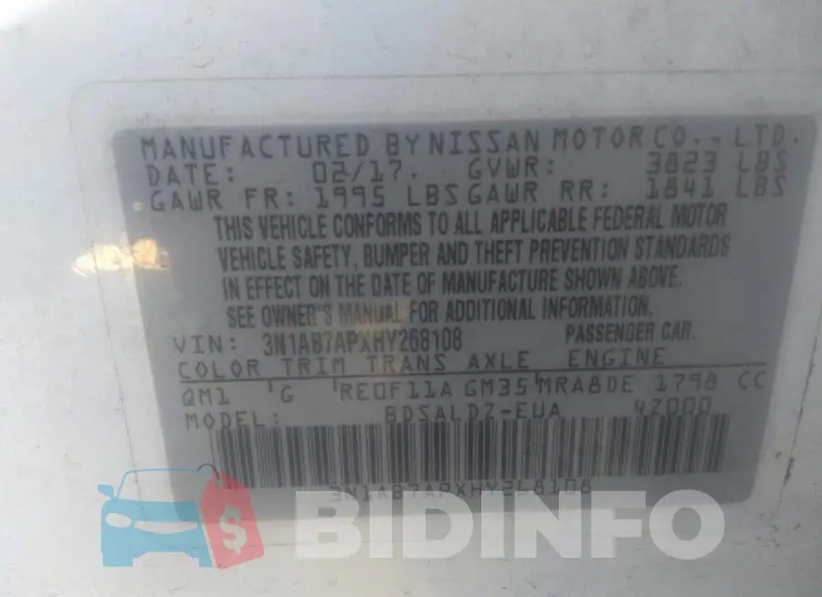 3N1AB7APXHY268108 Photo# 9