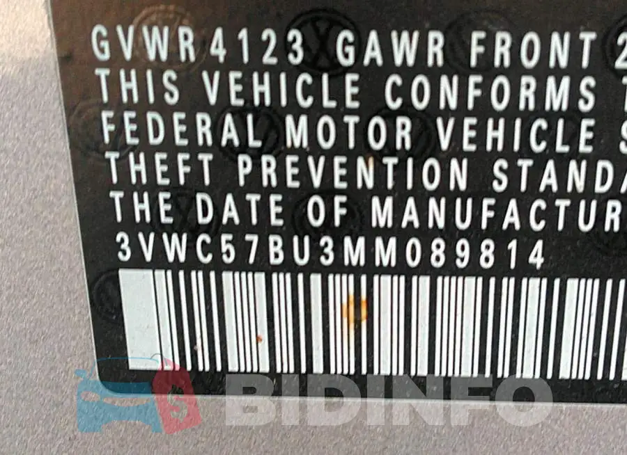 3VWC57BU3MM089814 Photo# 9