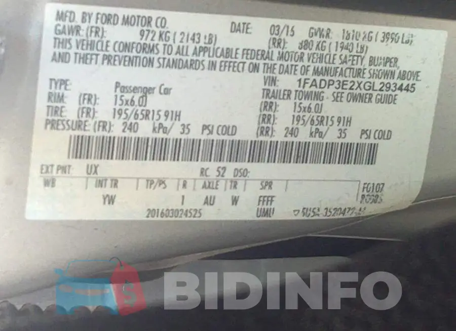 1FADP3E2XGL293445 Photo# 9