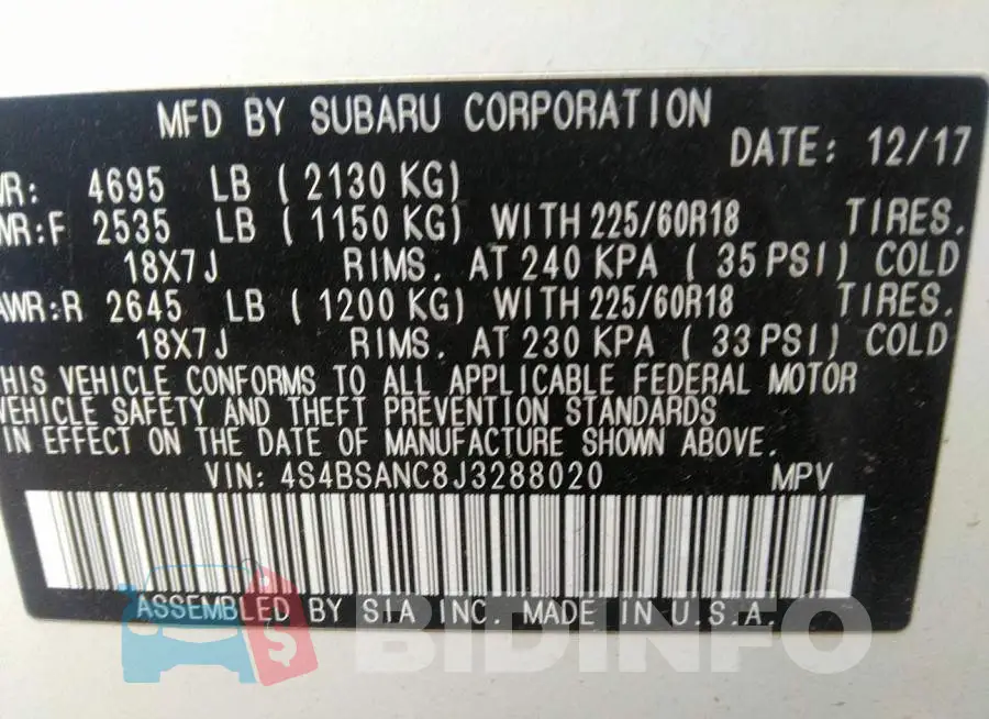 4S4BSANC8J3288020 Photo# 9