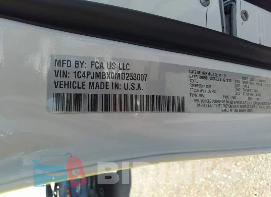 1C4PJMBX0MD253007 Photo# 9
