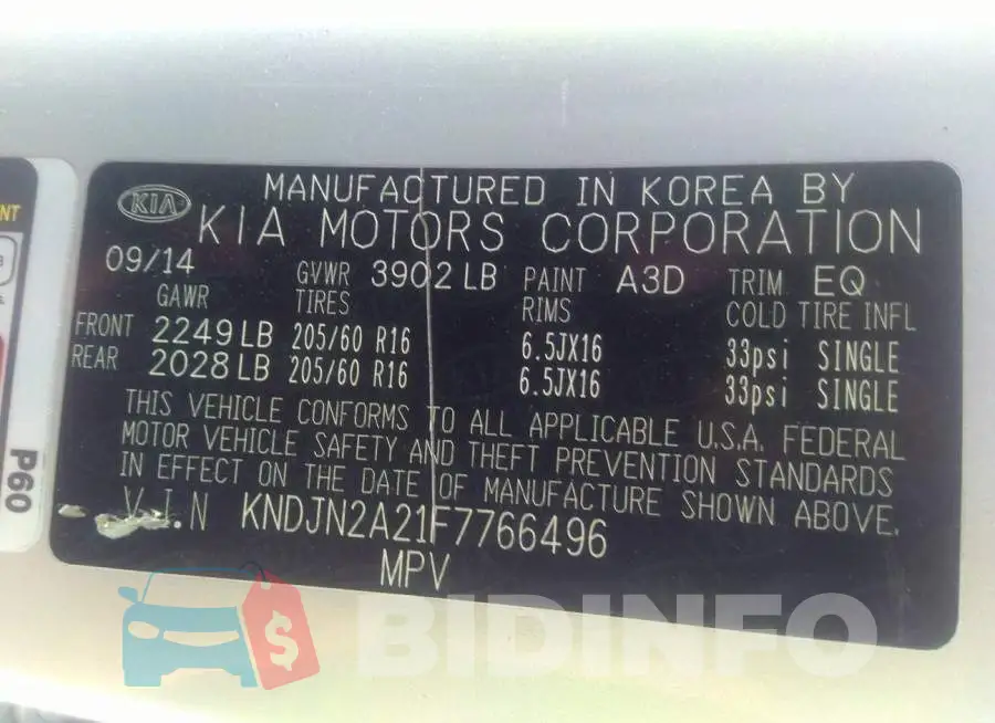 KNDJN2A21F7766496 Photo# 9