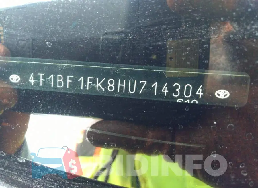 4T1BF1FK8HU714304 Photo# 9