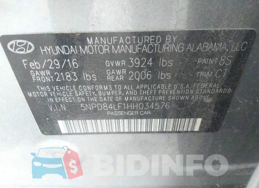 5NPD84LF1HH034576 Photo# 9