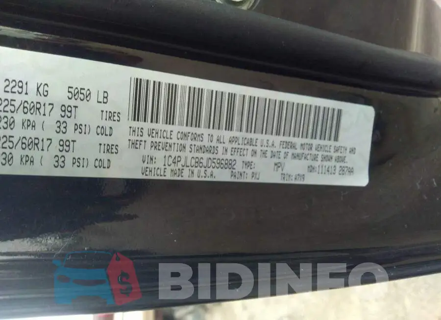 1C4PJLCB6JD596882 Photo# 9