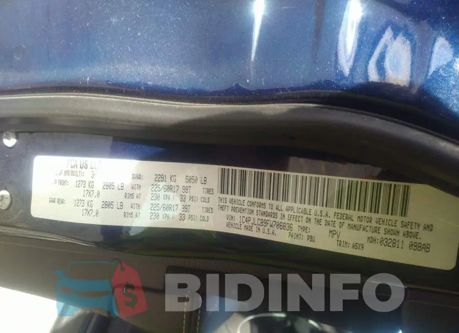 1C4PJLCB9FW706836 Photo# 9