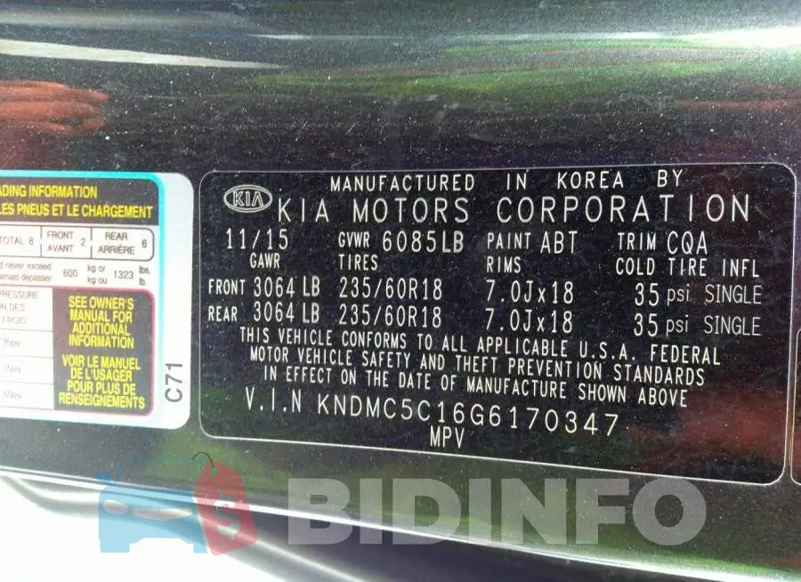 KNDMC5C16G6170347 Photo# 9