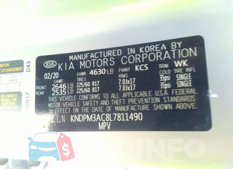 KNDPM3AC8L7811490 Photo# 9