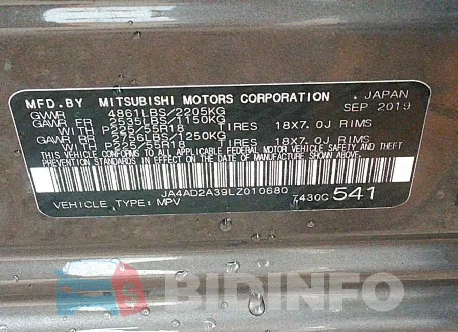 JA4AD2A39LZ010680 Photo# 9