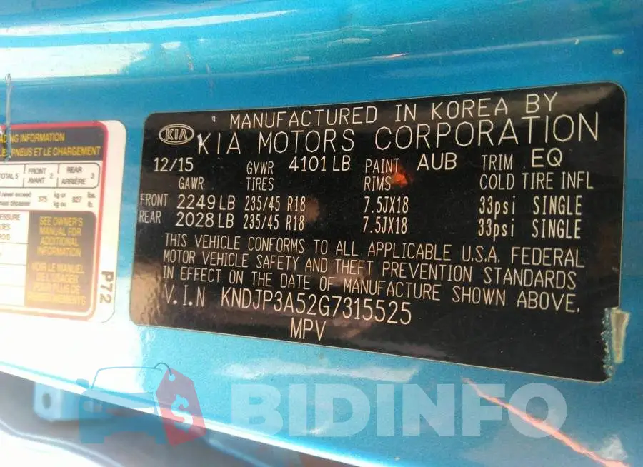 KNDJP3A52G7315525 Photo# 9