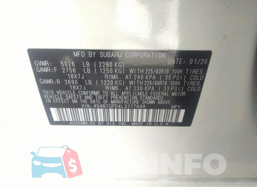 4S4BTGPD4L3177649 Photo# 9