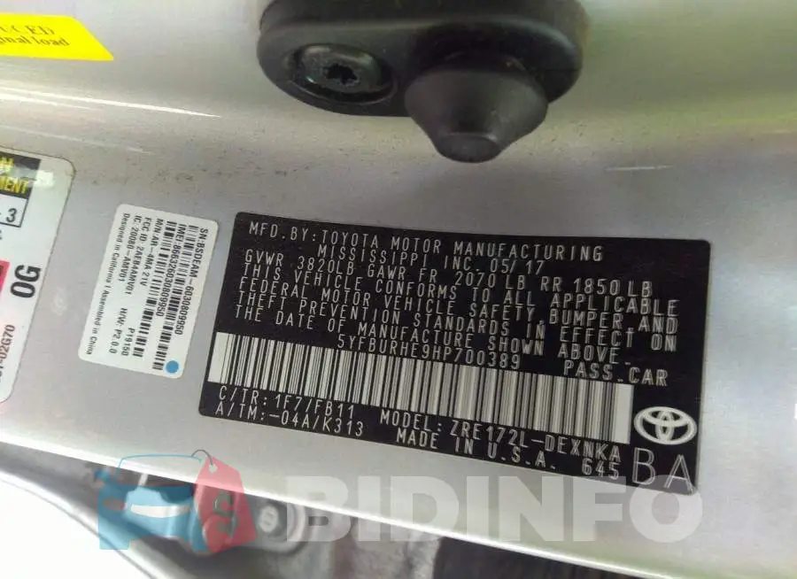 5YFBURHE9HP700389 Photo# 9
