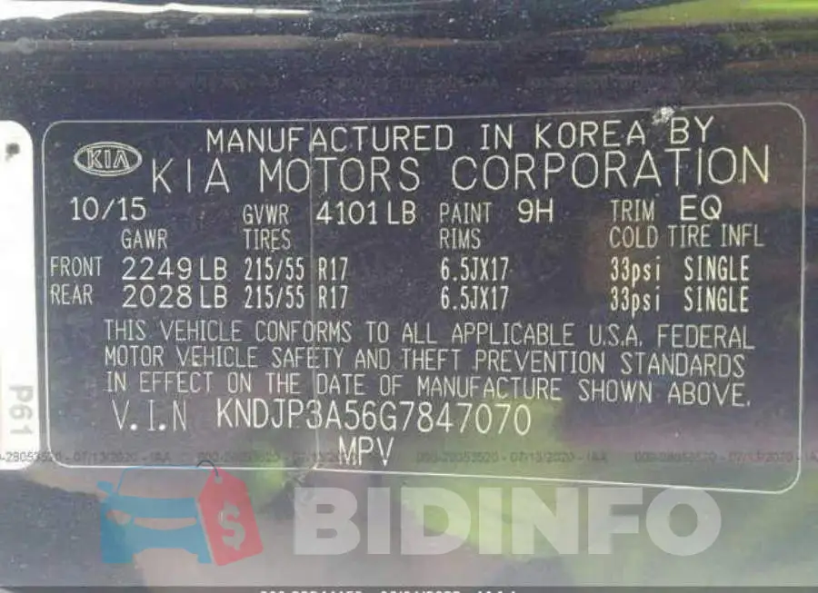 KNDJP3A56G7847070 Photo# 9