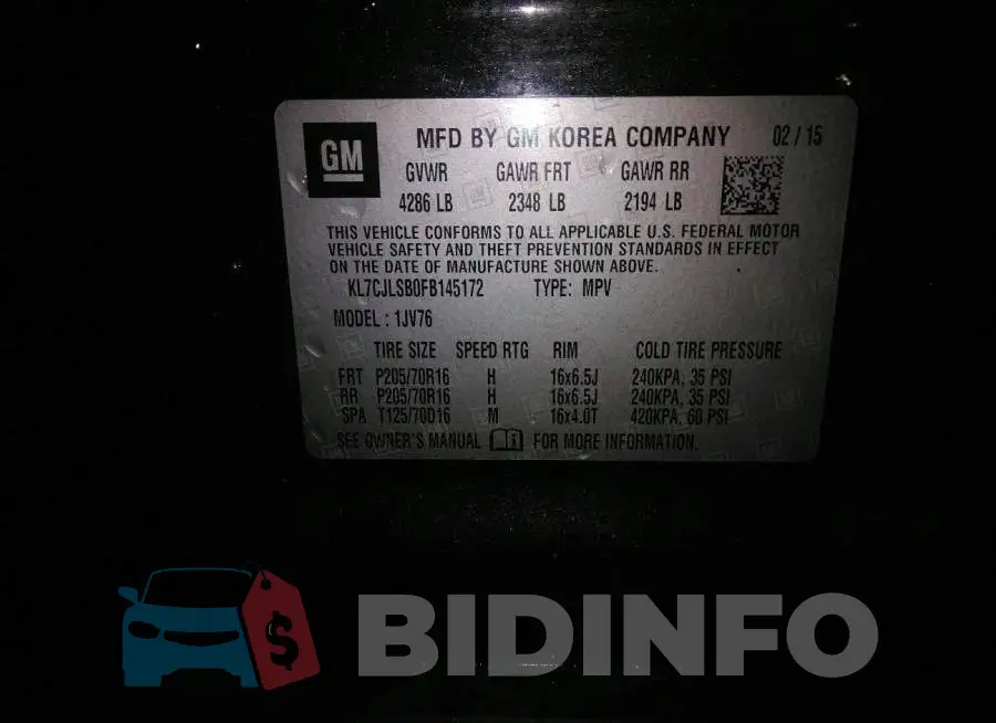KL7CJLSB0FB145172 Photo# 9