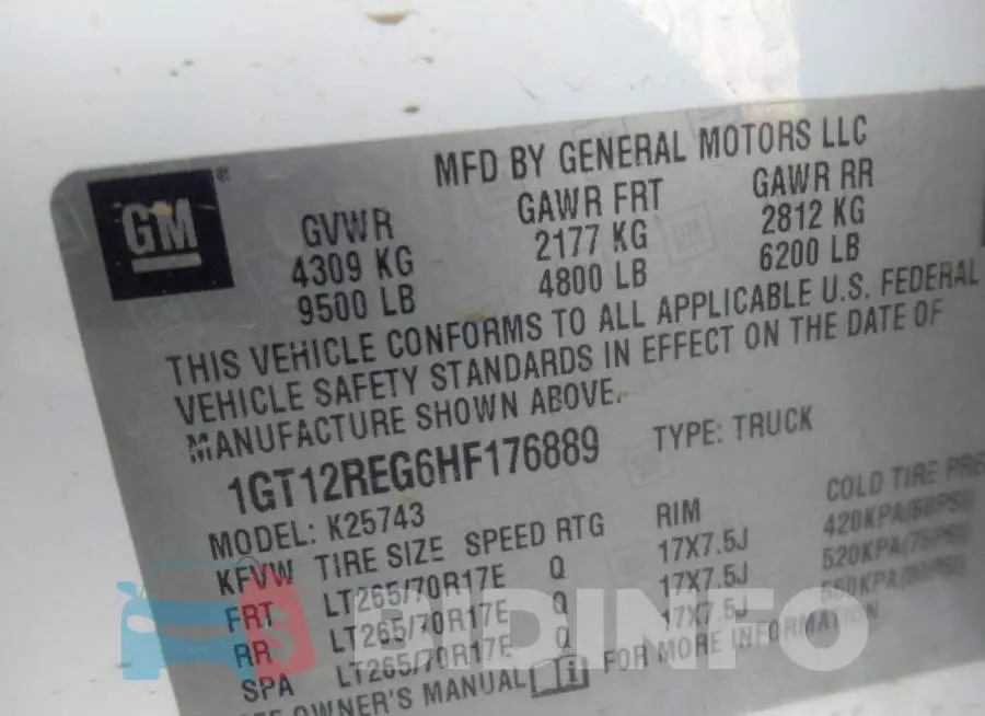 1GT12REG6HF176889 Photo# 9