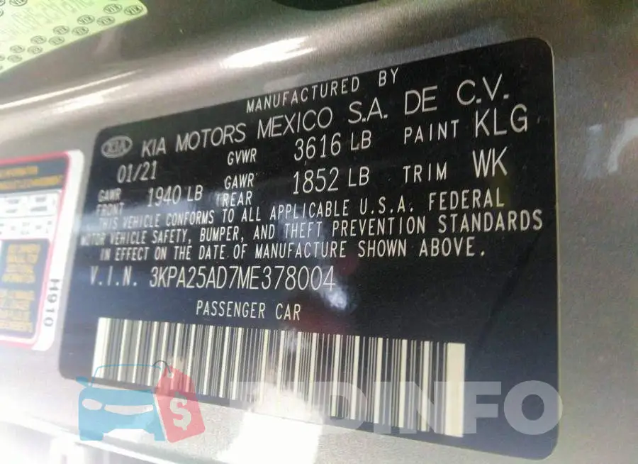 3KPA25AD7ME378004 Photo# 9