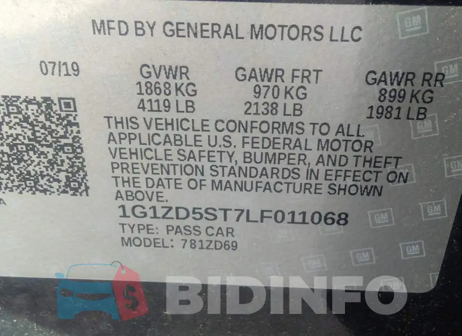 1G1ZD5ST7LF011068 Photo# 9
