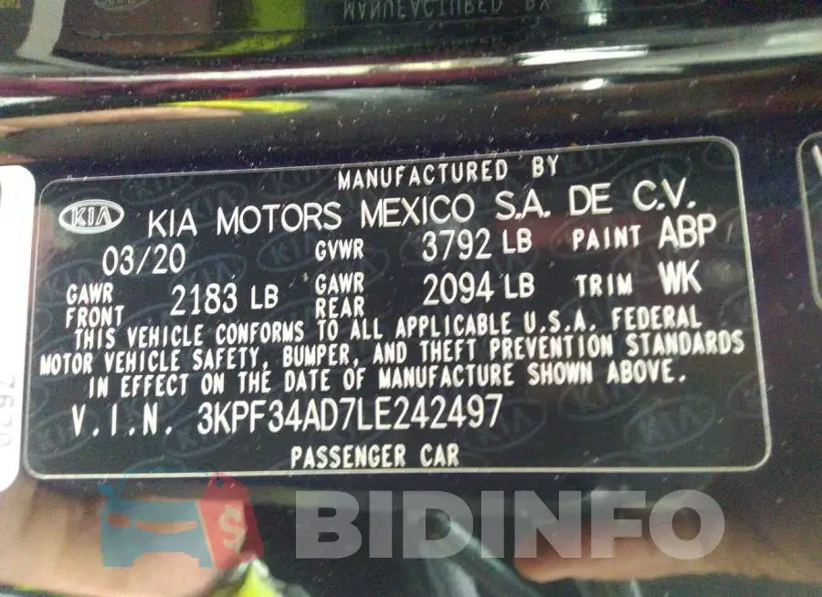 3KPF34AD7LE242497 Photo# 9