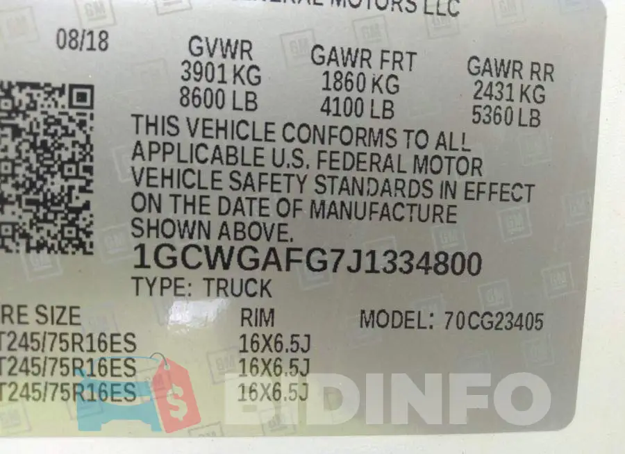 1GCWGAFG7J1334800 Photo# 9