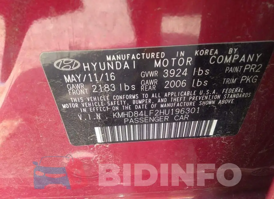 KMHD84LF2HU196301 Photo# 9