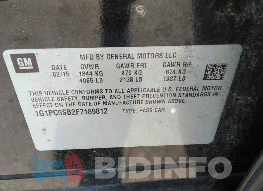 1G1PC5SB2F7189812 Photo# 9