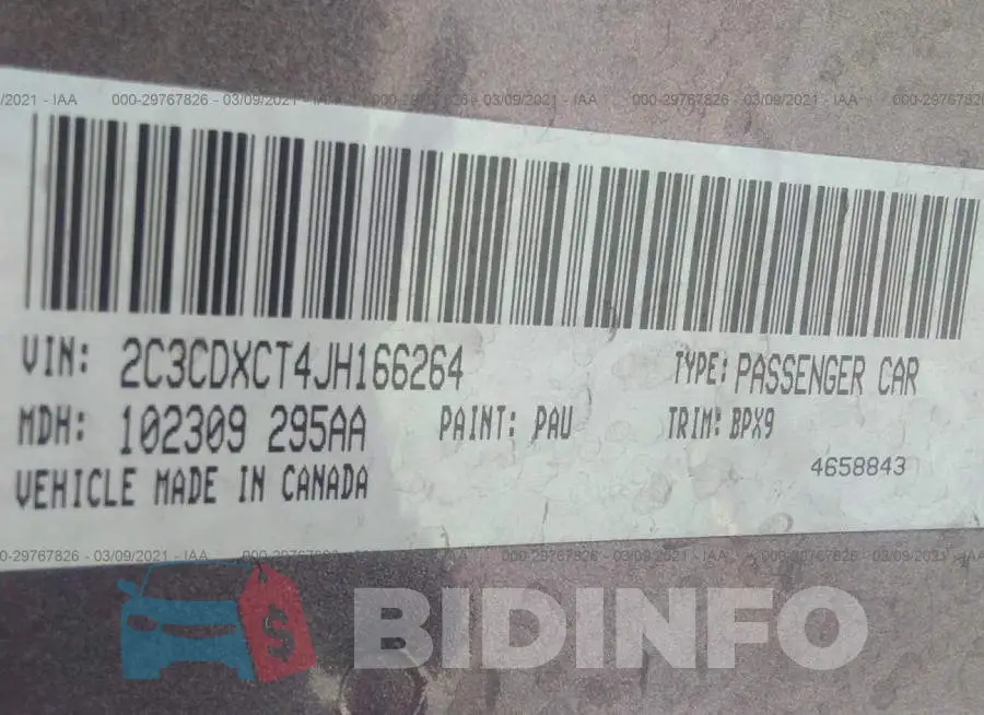 2C3CDXCT4JH166264 Photo# 9