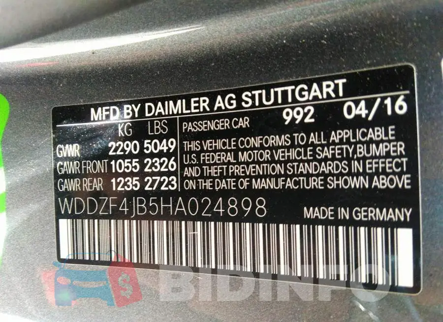 WDDZF4JB5HA024898 Photo# 9