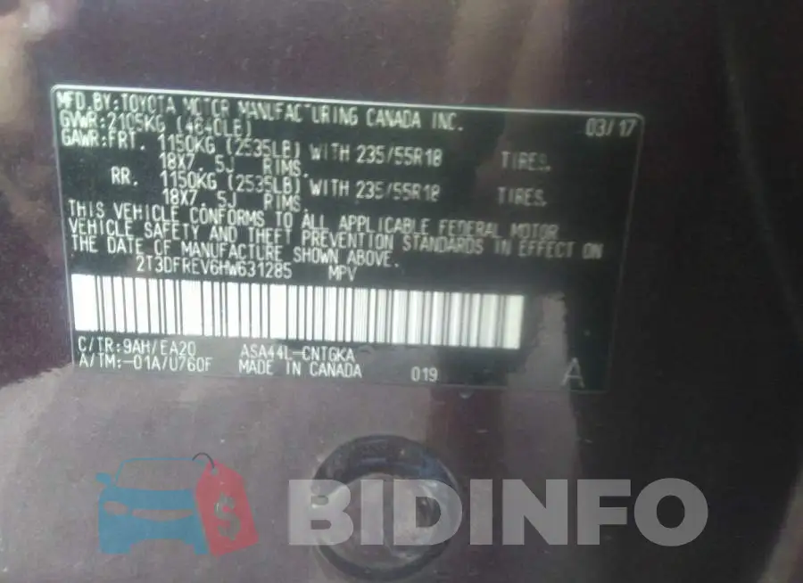 2T3DFREV6HW631285 Photo# 9