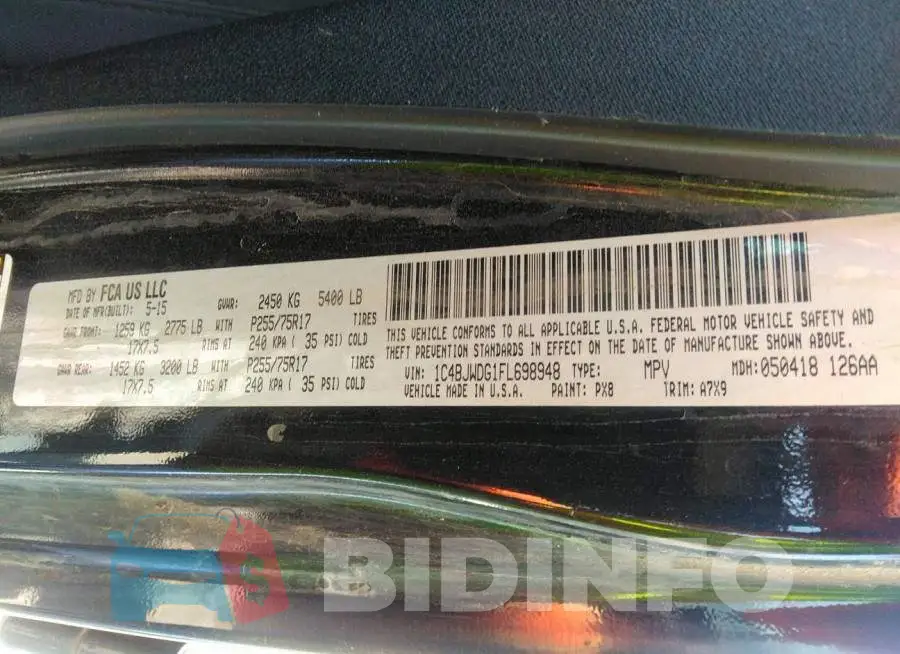 1C4BJWDG1FL698948 Photo# 9