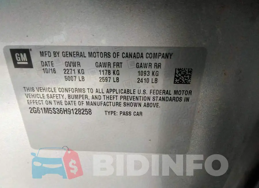 2G61M5S36H9128258 Photo# 9
