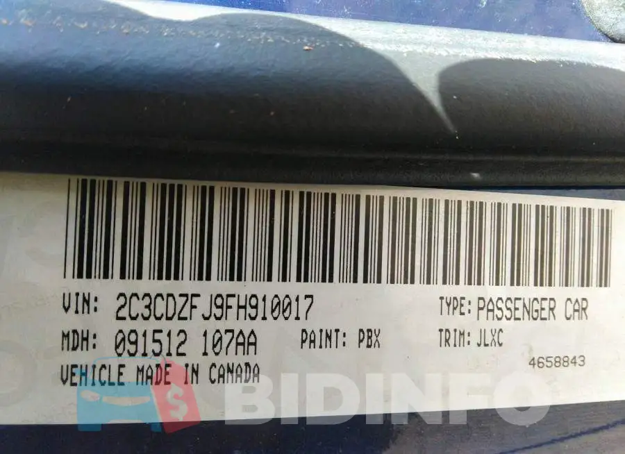 2C3CDZFJ9FH910017 Photo# 9