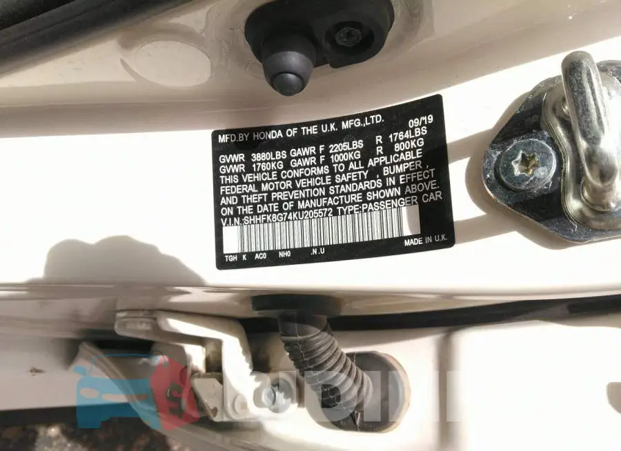 SHHFK8G74KU205572 Photo# 9