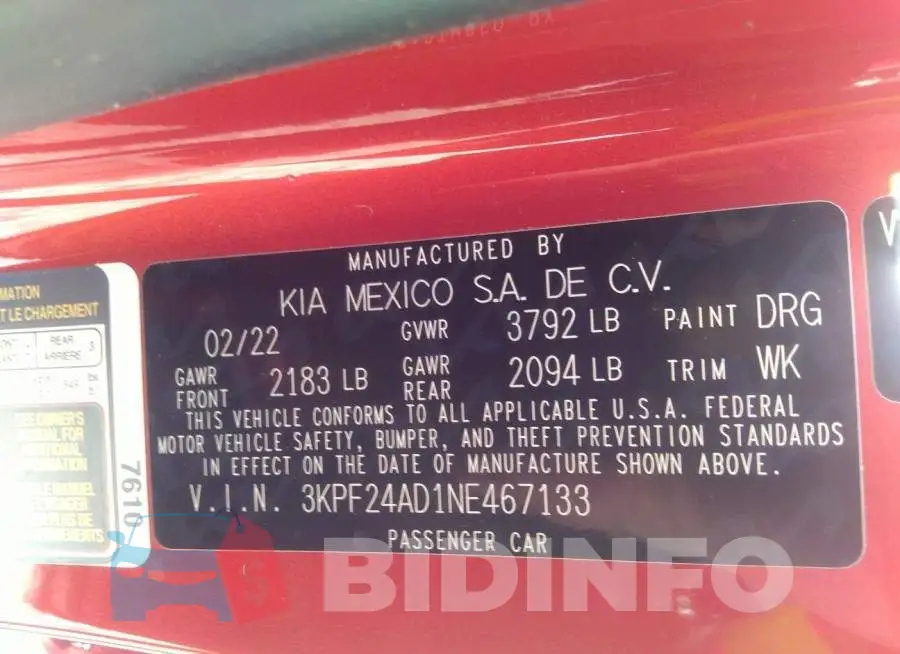 3KPF24AD1NE467133 Photo# 9