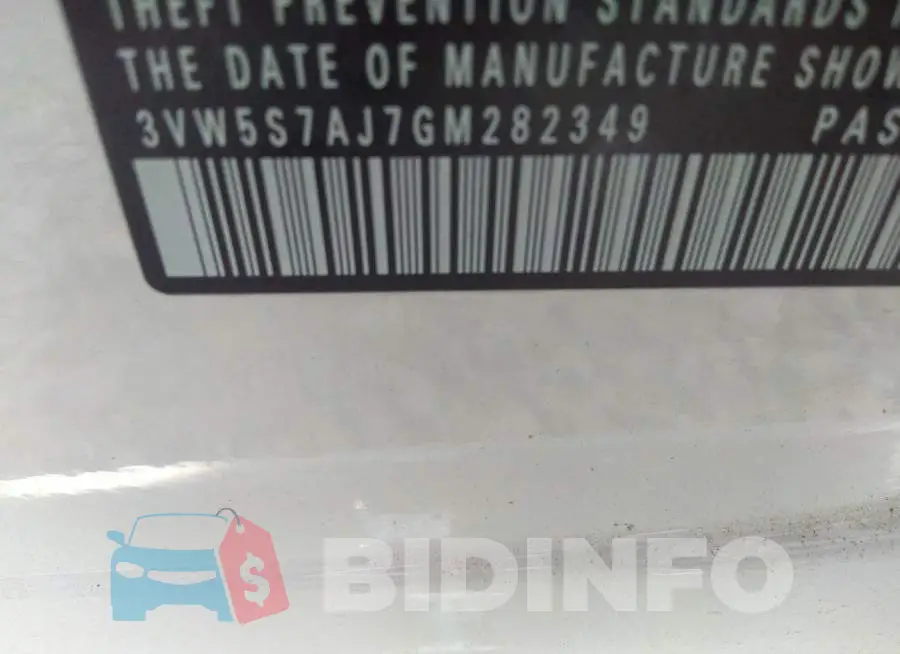 3VW5S7AJ7GM282349 Photo# 8