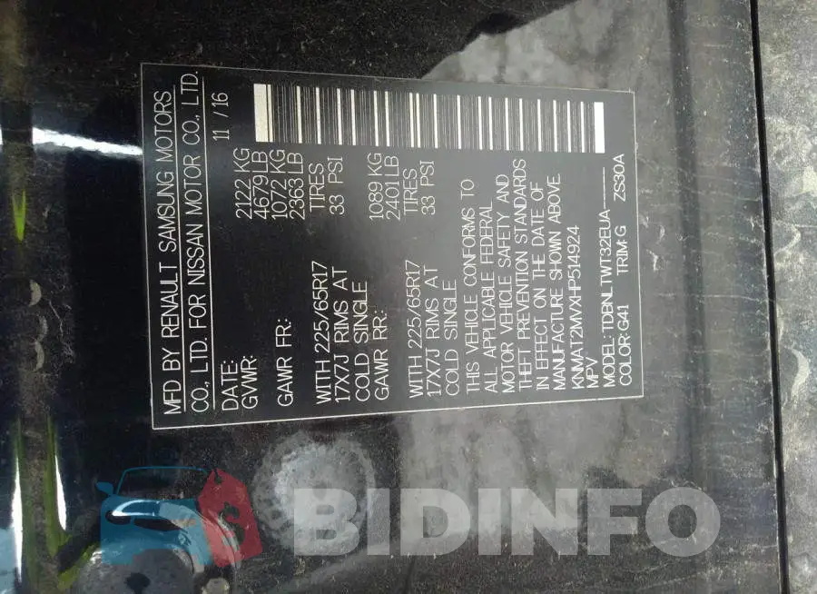 KNMAT2MVXHP514924 Photo# 9