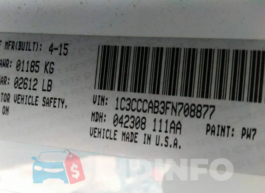 1C3CCCAB3FN708877 Photo# 9