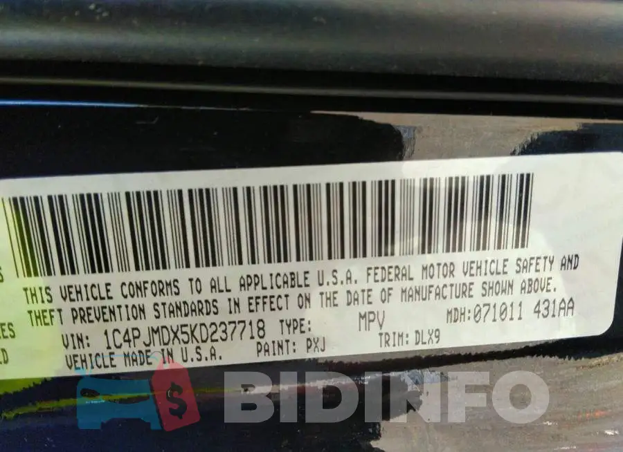 1C4PJMDX5KD237718 Photo# 9