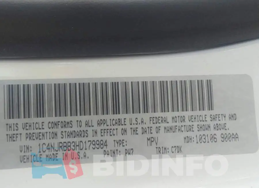 1C4NJRBB3HD179984 Photo# 9
