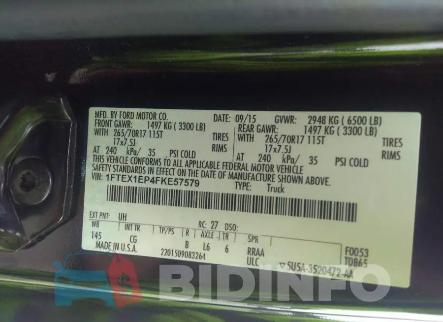 1FTEX1EP4FKE57579 Photo# 9