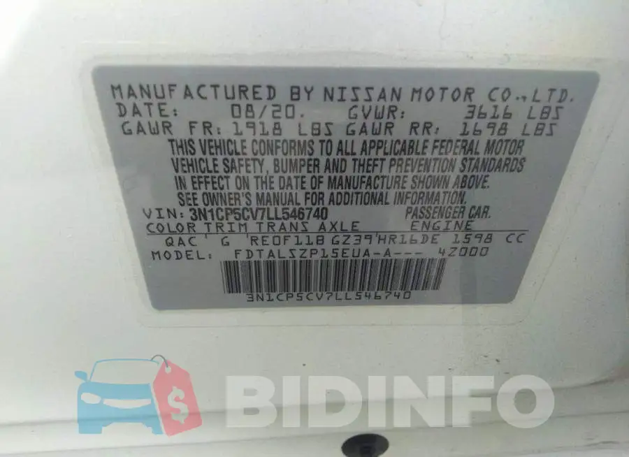 3N1CP5CV7LL546740 Photo# 9