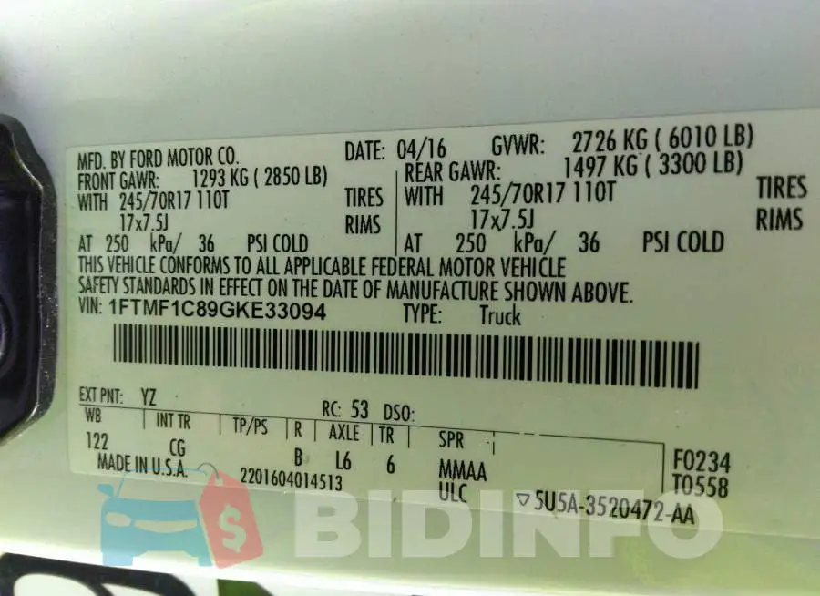 1FTMF1C89GKE33094 Photo# 9