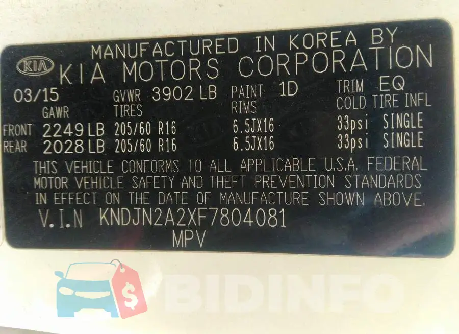 KNDJN2A2XF7804081 Photo# 9