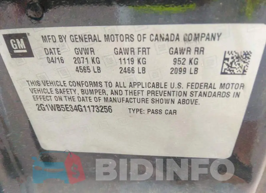 2G1WB5E34G1173256 Photo# 9