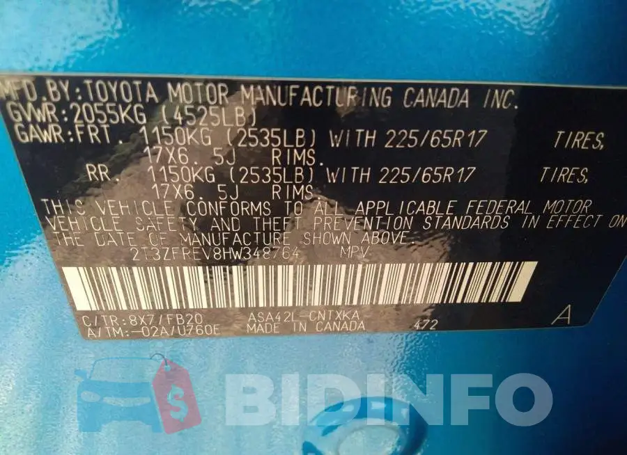 2T3ZFREV8HW348764 Photo# 9