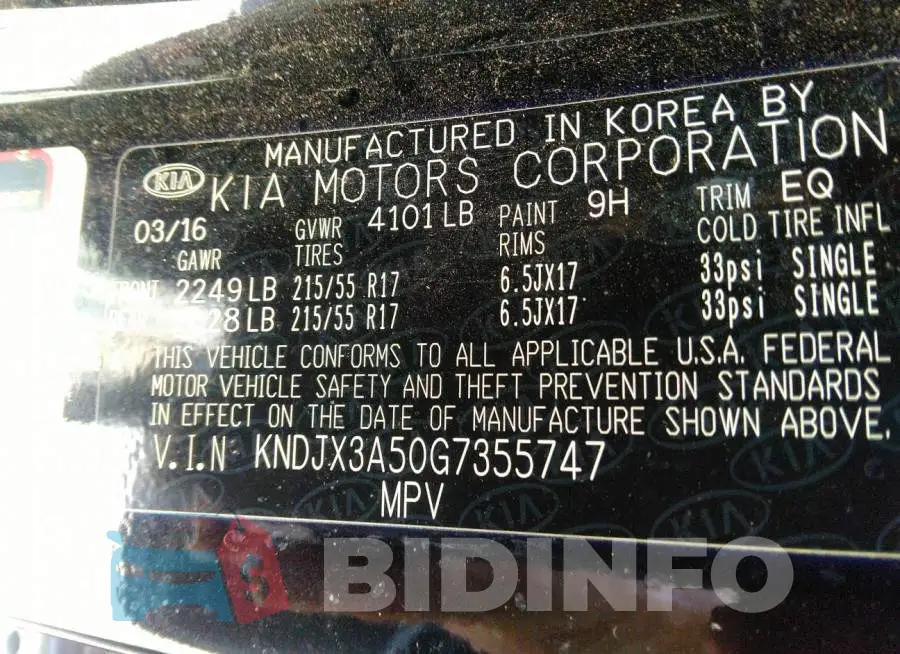 KNDJX3A50G7355747 Photo# 9