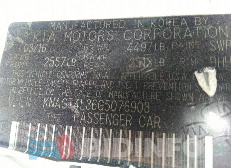 KNAGT4L36G5076903 Photo# 9